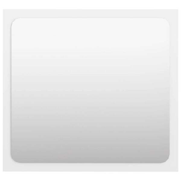 vidaXL Bathroom Mirror High Gloss White 40x1.5x37 cm Engineered Wood