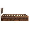 vidaXL Bed Frame with Headboard Old Wood 140 x 190 cm Solid Pine Wood