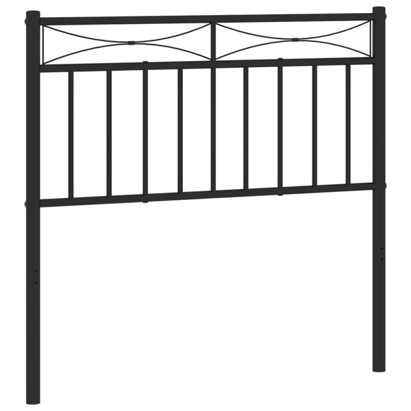vidaXL Metal Replace Headboard Black 90 cm