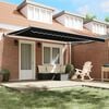 vidaXL Retractable Awning Black 450 x 300 cm Polyester and Metal