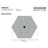 Madison Garden Parasol Tenerife 300 cm Round Grey