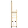 vidaXL Clothes Rack with Shelves and Wheels 90x35x155 cm Bamboo
