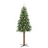 vidaXL Slim Christmas Tree Green 180 cm PVC and Solid Pine wood