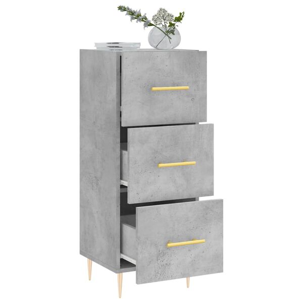 vidaXL Sideboard Concrete Grey 34.5x34x90 cm Engineered Wood