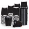 vidaXL Coffee Paper Cups with Lids 120 ml 100 pcs Black