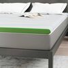 vidaXL Mattress Topper White and Green 140 x 200 x 6 cm Jaquard Fabric