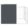 vidaXL Dog House with Run Anthracite 214x253x181 cm Galvanised Steel