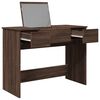 vidaXL Dressing Table with Mirror Brown Oak 100x45x76 cm