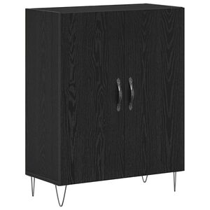 vidaXL Sideboard Black Oak 69.5 x 34 x 90 cm Engineered Wood
