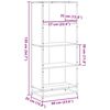 vidaXL Bookcase Brown Oak 60x35x139 cm Engineered Wood