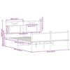 vidaXL Bed Frame without Mattress Sonoma Oak 140x200 cm Engineered Wood