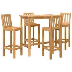 vidaXL Outdoor Bar Set 5 pcs Untreated Solid Teak Wood