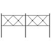 vidaXL Metal Headboard Black 180cm