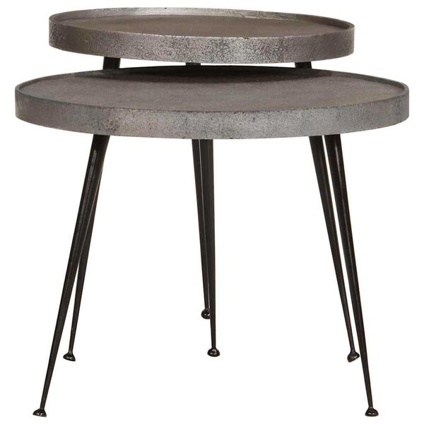 vidaXL Coffee Table&nbsp;2 pcs Silver Engineered Wood