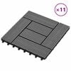 vidaXL Decking Tile 11 pcs Grey 30 x 30 cm WPC