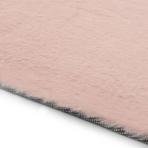 vidaXL Rug 80x150 cm Faux Rabbit Pelt Old Pink