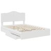 vidaXL Storage Bed with Headboard White 140 x 190 cm Engineered Wood