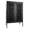 House Nordic Display Cabinet "Anna" with Mesh Door Black