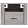 vidaXL Wall-mounted Bedside Cabinet Grey Sonoma 50x36x40 cm