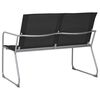 vidaXL 4 Piece Garden Lounge Set Fabric & Steel Black