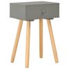 vidaXL Bedside Tables 2 pcs Grey Solid Pinewood