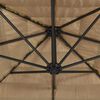 vidaXL Garden Parasol with Steel Pole Brown 388x388x248 cm