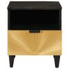 vidaXL Bedside Cabinet with Drawer Black and Gold 40 x 33 x 46 cm