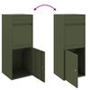 vidaXL Parcel Drop Box with Storage Olive green 41 x 38 x 103 cm Steel
