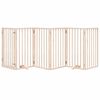 vidaXL Dog Gate with Door Foldable 6 Panels 300 cm Poplar Wood