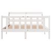vidaXL Bed Frame without Mattress White 160x200 cm Solid Wood Pine