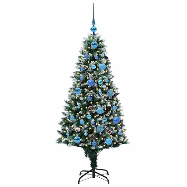 vidaXL Artificial Christmas Tree with 150 LEDs with Stand Green 150 cm