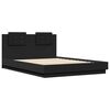 vidaXL Bed Frame with LED without Mattress Black 150x200 cm King Size
