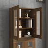 vidaXL Hanging Wall Cabinet Brown Oak 69.5x34x90 cm