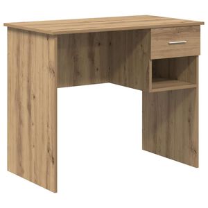 vidaXL Desk with Drawer Artisan Oak 90 x 49 x 75 cm Engineered Wood