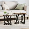 vidaXL Side Table 2 pcs Smoked Oak Engineered Wood and Steel