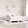 vidaXL Bed Frame without Mattress White 200x200 cm Solid Wood Pine