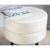Venture Home Pouffe Pot 40x40x40 cm Velvet Black and Light Beige