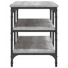 vidaXL Shoe Bench Grey Sonoma 100x38.5x49 cm Engineered Wood