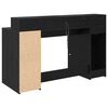 vidaXL Desk with Drawer Black oak 140 x 55 x 91 cm Engineered wood