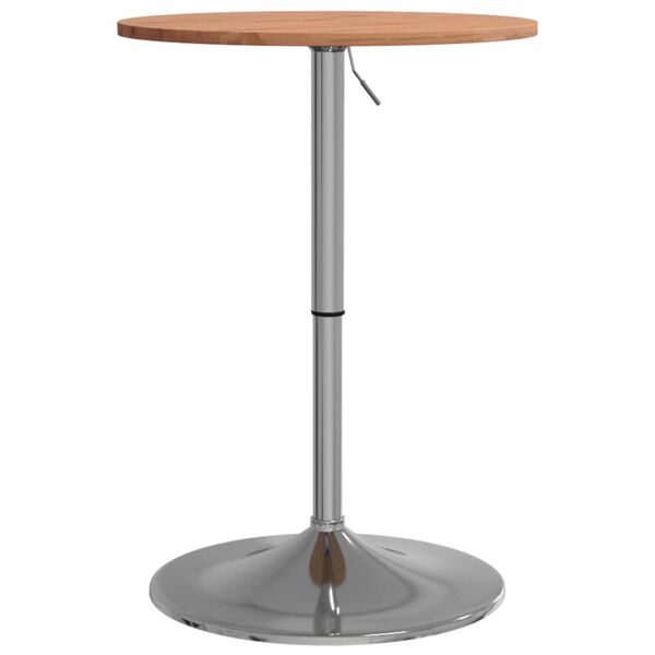 vidaXL Bar Table &Oslash;50x89.5 cm Solid Wood Beech