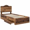 vidaXL Bed Frame with Headboard Old Wood 100 x 200 cm Engineered Wood