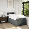 vidaXL Box Spring Bed with Mattress Dark Grey 90x200 cm Fabric