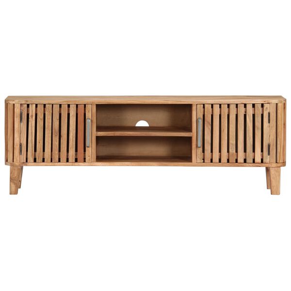 vidaXL TV Cabinet 130x30x45 cm Solid Acacia Wood