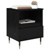 vidaXL Bedside Cabinet Black Oak 40 x 35 x 50 cm Engineered Wood