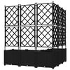 vidaXL Garden Planter 5 pcs Black 120 x 120 x 143 cm Steel