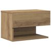 vidaXL Wall-mounted Bedside Cabinet Artisian Oak