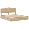 vidaXL Storage Bed with Drawer Sonoma Oak 180 x 200 cm Engineered Wood