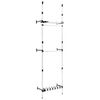 vidaXL Telescopic Wardrobe System | Silver and Black | Aluminium and Plastic