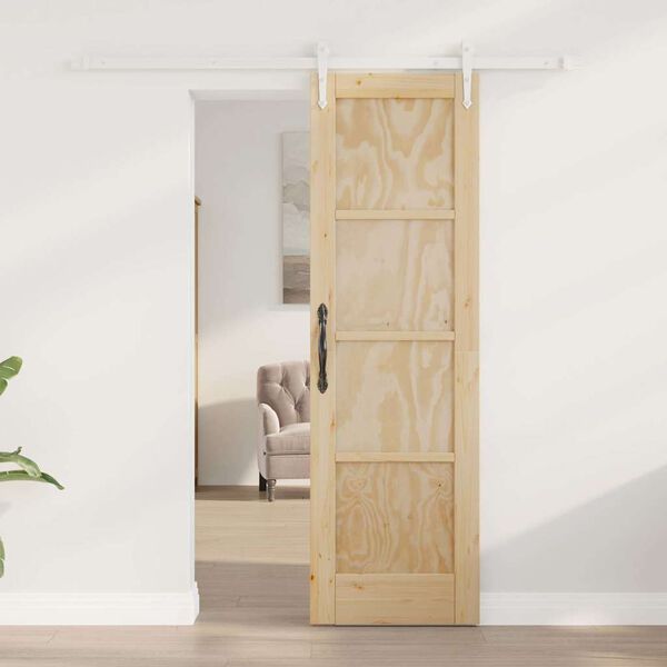 vidaXL Sliding Door ORKDAL Brown 61 x 198.5 cm Solid Pine Wood