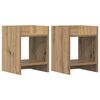 vidaXL Plant Stand 2 pcs Artisan Oak 30 x 30 x 40 cm Engineered Wood